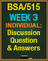 BSA/515 Week 3 Discussion Question